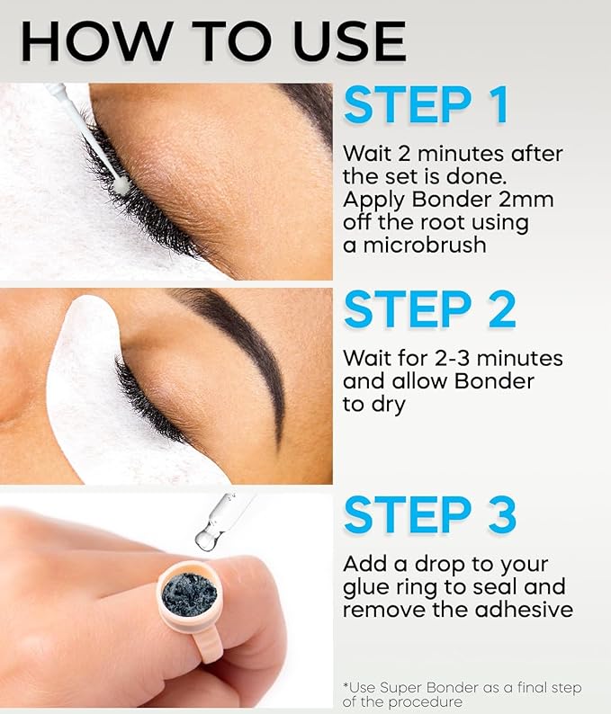 STACY LASH Super Bonder for Lash Extensions/Locks Eyelash Glue Fumes/Lash Extension Primer Complement/Lash Bonder for Mink Individual Lashes/Eyelash Extension Supplies