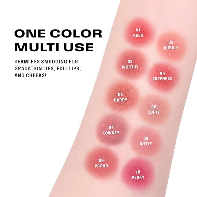 BRAYE LIPSLEEK BLUR | Blush for Cheeks & Lips, Korean Makeup Blush, Cool Lip and Cheek Balm, Vegan Cream, Lightweight w/Blendable & Buildable Makeup, Natural Look 01 KEEN 0.08oz
