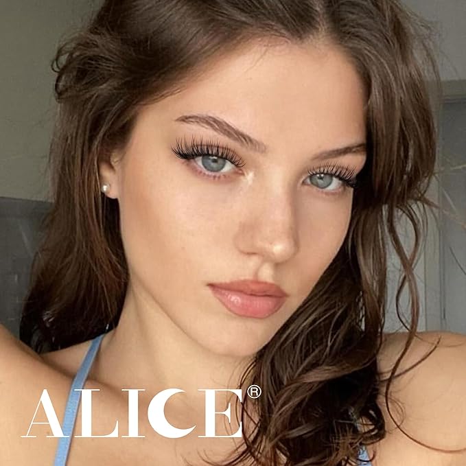 Clear Band Lash Clusters Kit Natural Wispy Lash Extensions Kit 10-14mm DIY Eyelash Extension Kit C-Curly Individual Lashes Kit with Lash Glue Lash Remover Self Application at Home by ALICE