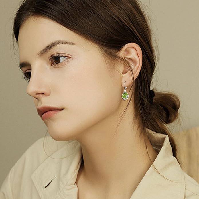 POPLYKE Celtic Filigree Teardrop Drop Dangle Earrings Sterling Silver Leverback Earrings Jewelry for Women