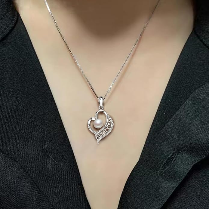 LEIDANY Mothers Day Gifts for Mom -Grandma Mom from Daughter Son, Gifts for Wife Nana Mother Birthday-Christmas Day for Women Her Jewelry Gift, Pearl Necklaces