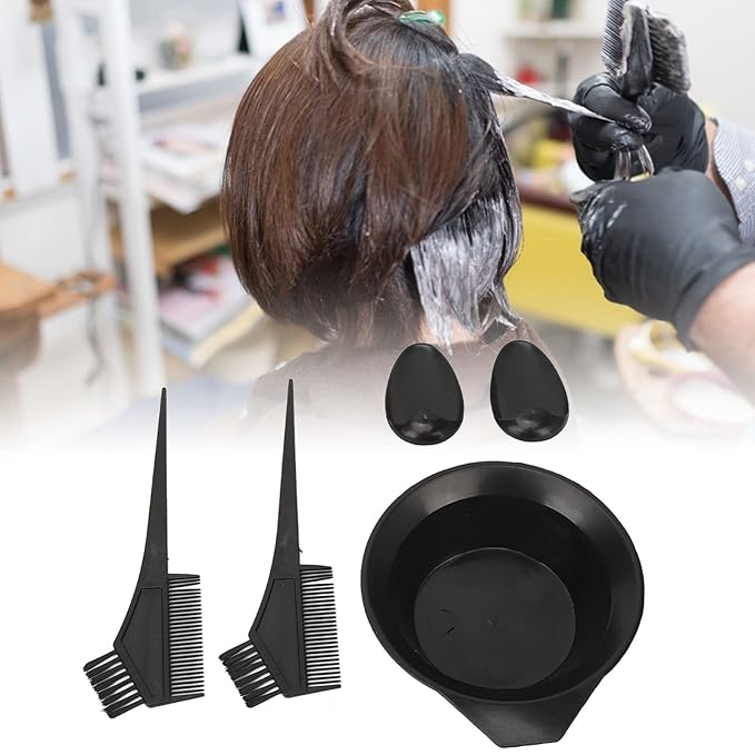 Hair Coloring Dyeing Kit, Household Hair Bleach Kit Hair Coloring, Hair Color Kit with Hair Dye Brush, Hair Color Bowl etc, Hair Dye Kits for Hair Salon, DIY, Micro Weaving, Spa