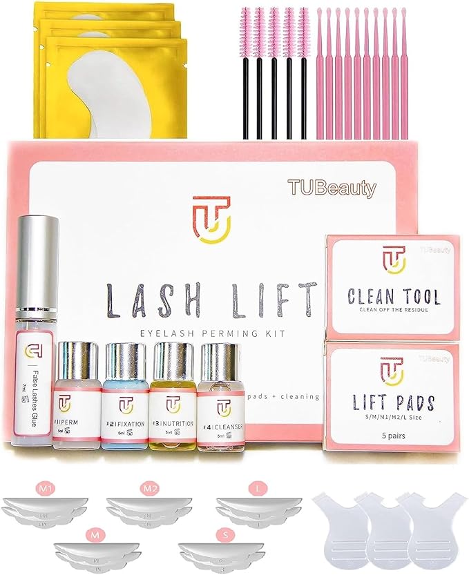 Lash Lift Kit Eyelash, Perming Full Lash Kit All in 1, for Professional Eyelash Lash Extensions, Glue Upgraded Version, Lash Lifts, Lash Curling, Semi-Permanent Curling Perming Wave TUBeauty