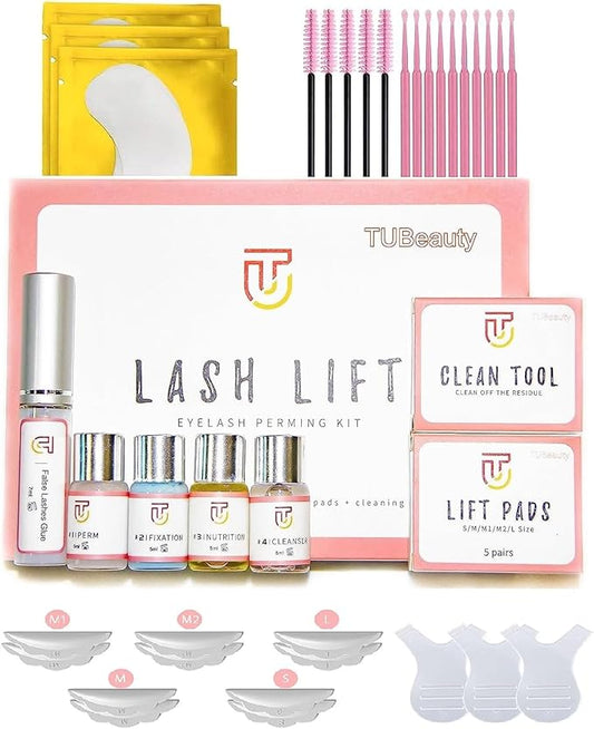 Lash Lift Kit Eyelash, Perming Full Lash Kit All in 1, for Professional Eyelash Lash Extensions, Glue Upgraded Version, Lash Lifts, Lash Curling, Semi-Permanent Curling Perming Wave TUBeauty