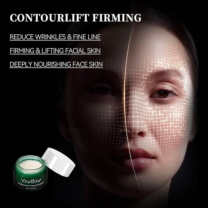 Yowllow Anti-Aging Skin Moisturizer,Hydrating & Firming Skin Cream to Help Face Neck Lifting,Tightening and Reducing Wrinkle,Light Repair Cream for Women Men