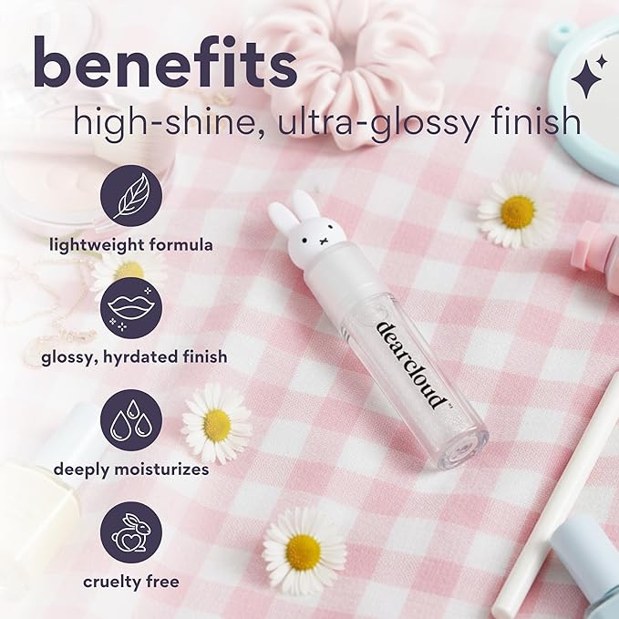 dearcloud Miffy Lip Serum Jelly - Darling Friend Tinted Gloss for Hydration & Shine (Darling Friend)