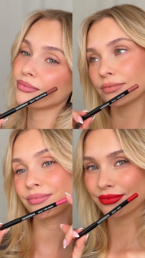 Sandstone Scandinavia Hypoallergenic Lipliner - Smooth texture - Fragrance Free Lip Liner Pencil - Intense pigmentation and long lasting (Hot Mess, 0,04)