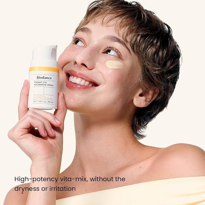 BIODANCE Radiant Vita Niacinamide Cream, Brightening, Dark Spot Correcting Facial Moisturizer, Korean Skin Care, Gifts for Women | 1.69 fl.oz, 50ml