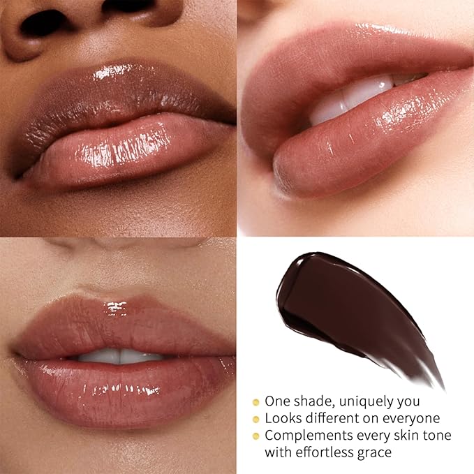 2PCS Honey Lipstick Tinted Lip Balm - Sheer Hydrating Lipstick for All Skin Tones - Moisturizing Lip Color, Nourishing Lip Balm with a Hint of Natural Black Cherry Tint