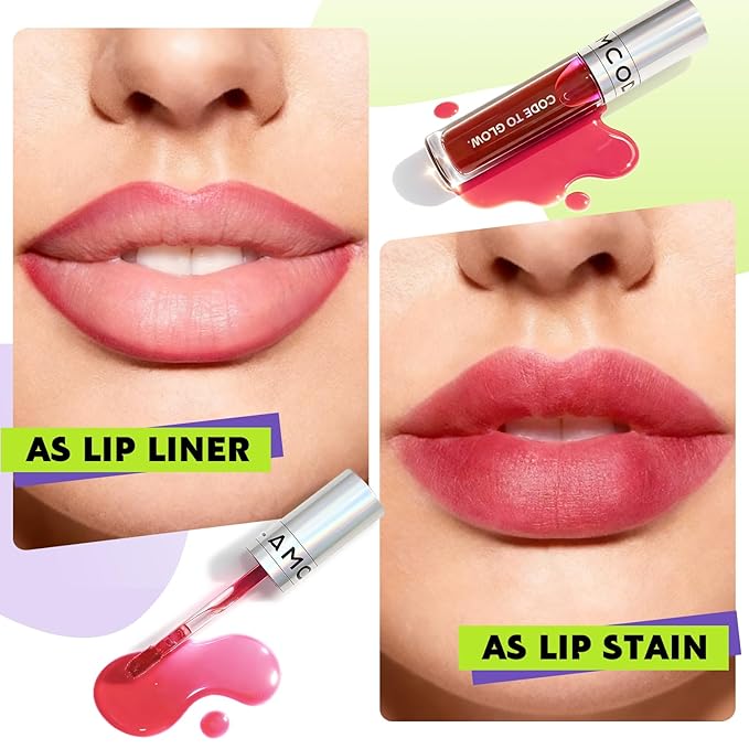 Glam Code Wipe-Off Lip Tint, Long-wearing Matte Lip Stain Non-stick to Cup Infused with Shea Butter & Vitamin E Care For Your Lips Highly Pigmented Vibrant Kiss-Proof Lip Stain - 03# Cherry Pink