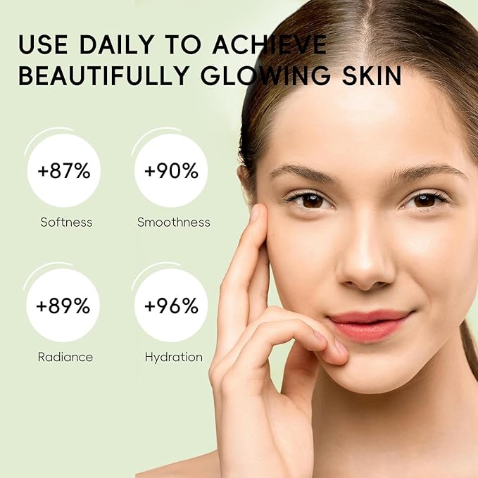 QUIYUM Skin Care Set, Fruit Women Birthday Christmas Beauty Gift Sets, Skin Care Kit with Cleanser, Serum, Eye Cream, Face Cream Travel Kit for Women, Gentle, Full Sizes 4pcs, Stocking Stuffers