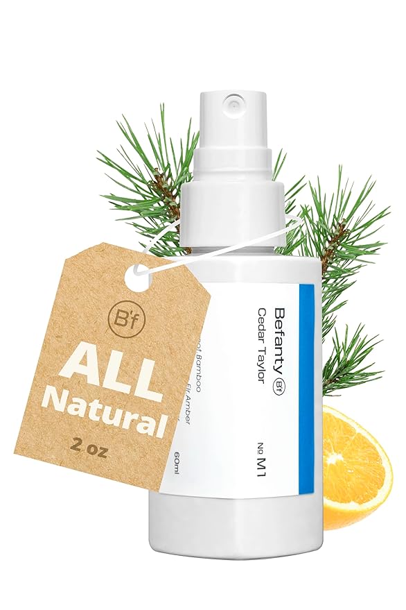 Befanty Natural Spray Deodorant for Women & Men, Aluminum-Free, 24 Hours Odor Protection, Long-Lasting Fragrance Body Mist, Travel Size, Suitable for Sensitive Skin – Cedar Taylor, 2.0 fl oz