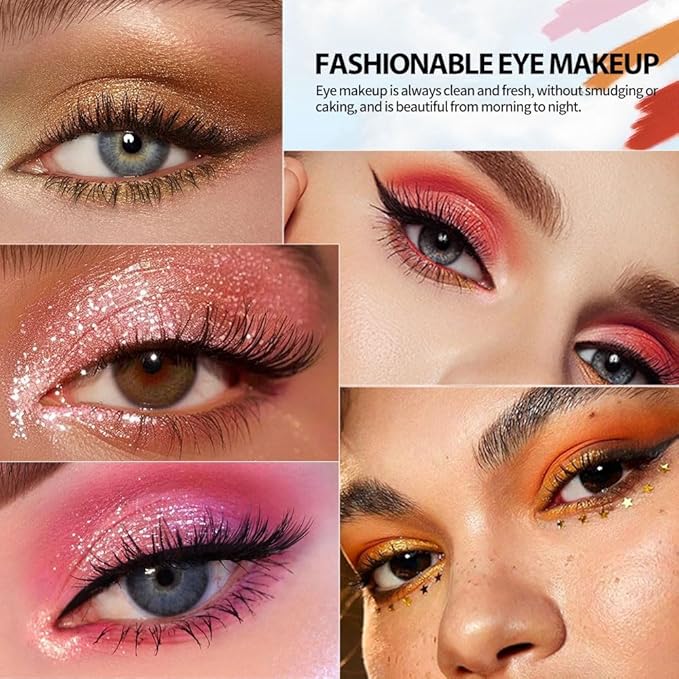 9-Color Warm Matte Shimmer Glitter Eyeshadow Palette – High Pigment Orange, Coral, Pink & Brown Shades, Long-Lasting Waterproof Blendable Eye Makeup for Summer, Daily, and Glam Looks