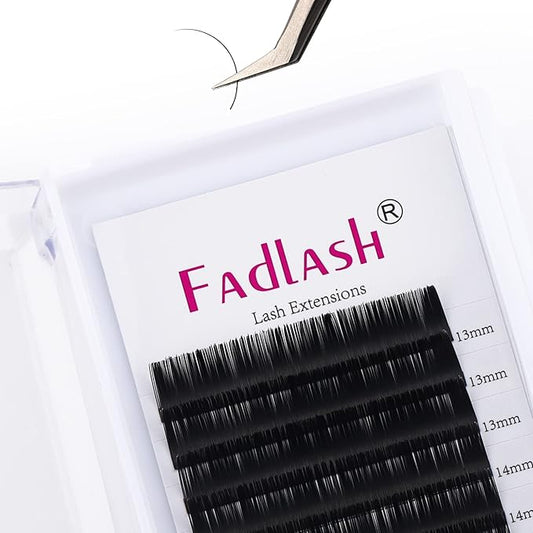 Eyelash Extension Mixed Tray D Curl Lash Extensions 13-16mm Premium Silk Classic Lash Extensions Matte Black Professional Eyelashes Extension Semi Permanent Eyelashes (0.15-D, 13-16mm)