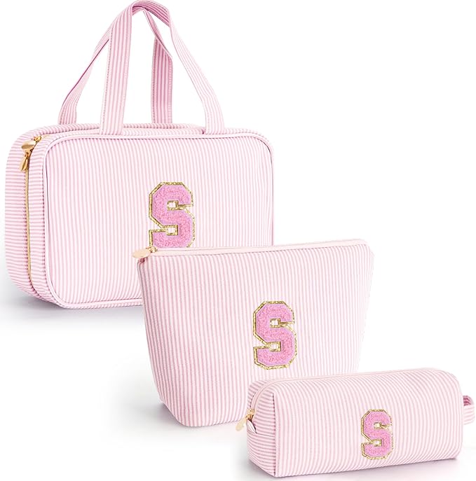 Valentines Day Gifts for Teenage Girls Birthday Gift for Girls Toiletry Makeup Bag Cosmetic Bag Teacher Gifts for 3 4 5 6 7 8 9 10 11 12 13 Year Old Girl Christmas Gift for Women - Pink S