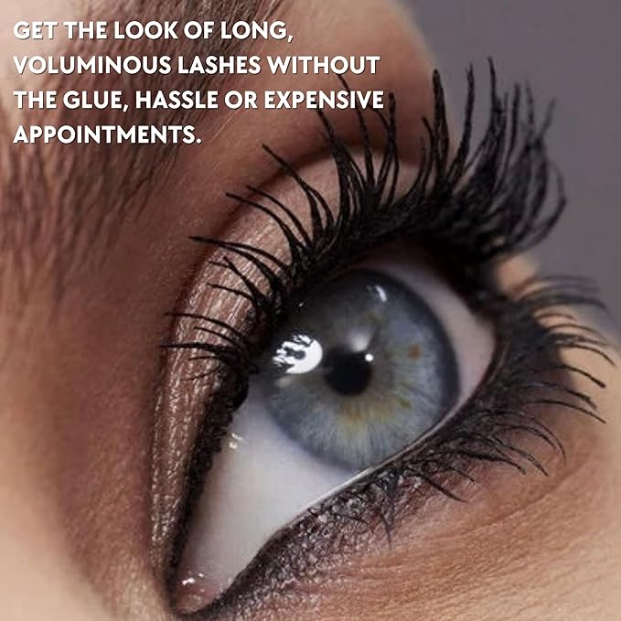 Ready To Wear Lash Extension - Fine DRY Fibers to Extend Lashes, Instantly Volumize & Elongate - No Glue Needed (Must use with Mascara)
