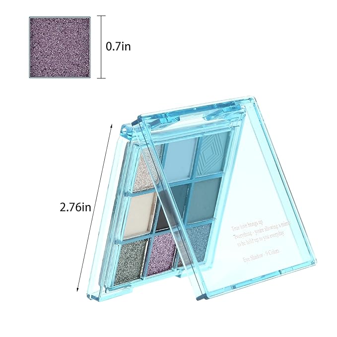 Boobeen 9 Colors Eyeshadow Palette - Matte and Shimmer Makeup, Highly Pigmented Creamy Eye Shadow Powder, Create a Neutral Eye Look, Long Wearing，Easy to Build Dramatic Glamour Looks