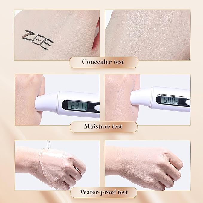 Mushroom Head Air Cushion CC Cream - BB Cream Long-Lasting Color Changing Foundation, Full Coverage Concealer for Older Women, Moisturizing & Brightening Foundation for Mature Skin Makeup (Natural)