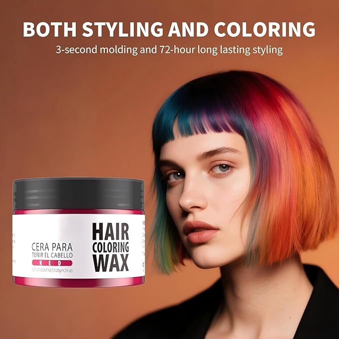 Gowwim Hair Wax Color, Temporary Hair Dye Color Wax Natural Hold & Non - Greasy for Women & Men 4.23 Oz Blue