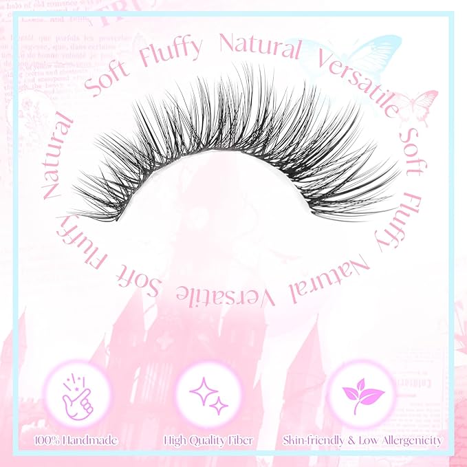 Fluff Lash Clusters Kit Wispy Lash Extension Kit 10-18MM Natural Lashes Clusters 180PCS Cluster Eyelash Extensions with Lash Bond and Seal and Lash Applicator DIY Eyelash Extension Kit by Pleell