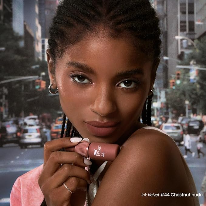 Peripera Ink the Velvet Lip Tint - High Pigment Color, Longwear, Weightless, Gluten-Free, Paraben-Free (044 CHESTNUT NUDE)