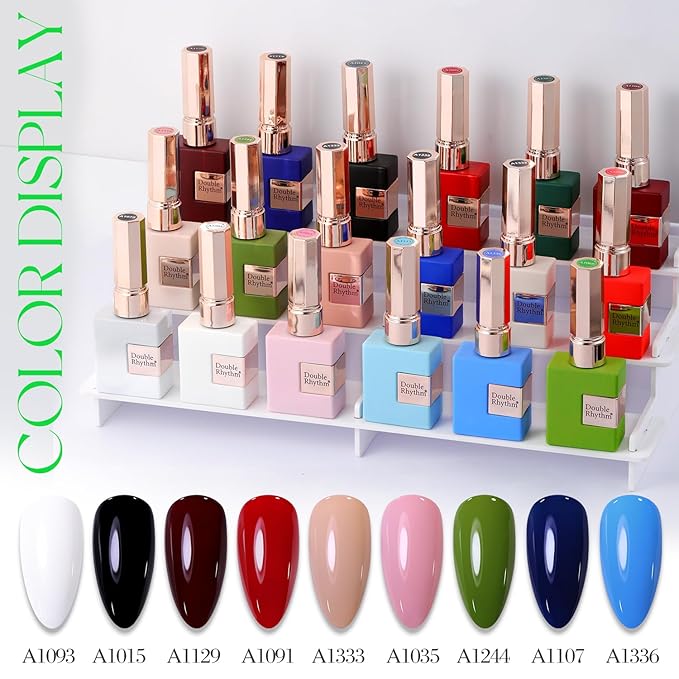 Double Rhythm 15ML Gel Nail Polish Pure Sheer Same Color Same Bottle Soak Off Gel Polish Art Manicure Salon DIY at Home for Women (Bright Green-A1042)