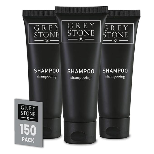 LodgMate Grey Stone Hotel Shampoo Tubes, Travel Size Bulk Amenities, 1 oz, Case of 150