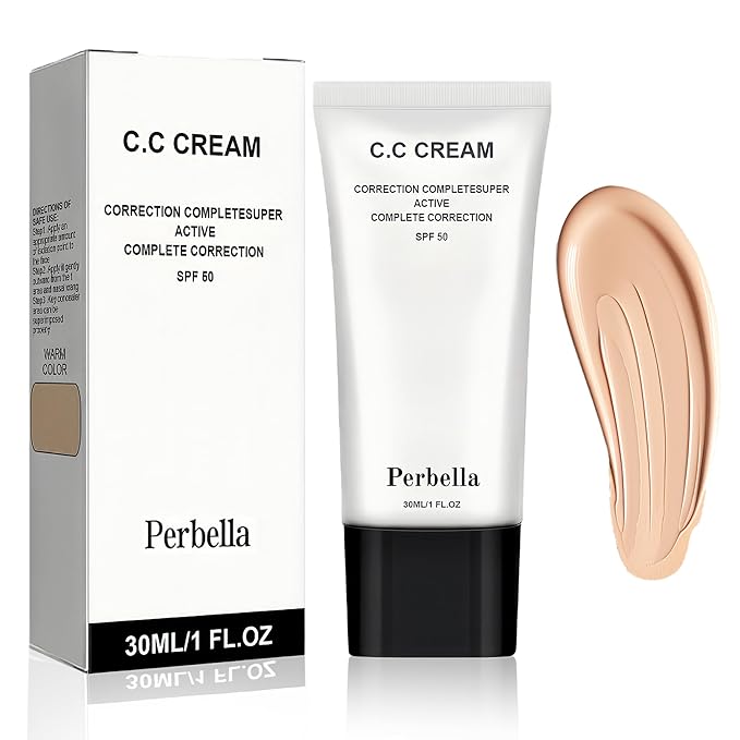 Cc Cream Self Adjusting For Mature Skin,Perbella CC Cream for Older Women (1 PCS Natural)