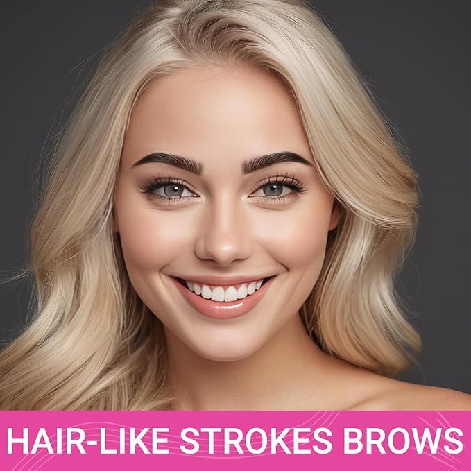 iMethod Eyebrow Pen - Eyebrow Pencil Magical 2-in-1 Eye Brow Pencils for Women with 4-Fork-Tip & Precise Brush-Tip for Natural Hair-Like Brows, Last All-Day, with Eyebrow Spoolie Brush, Black Brown