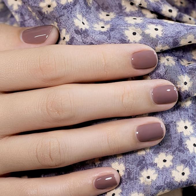 RARJSM Opaque Gel Nail Polish Gray Mavue Skin Tone Milky Dark Purple Gel Nail Polish 15ml 1 Piece Neutral Soak Off UV LED Cured Nail GelPolish for Fall Winter Nail Art French Manicure