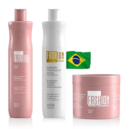 Keratin Hair Treatment, KERATIN + SHAMPOO + HAIR MASK KIT, Keratina para alisar el pelo, SIN FORMOL, Hair Relaxer, Tratamiento para Cabello Seco y Maltratado, Botox Capilar