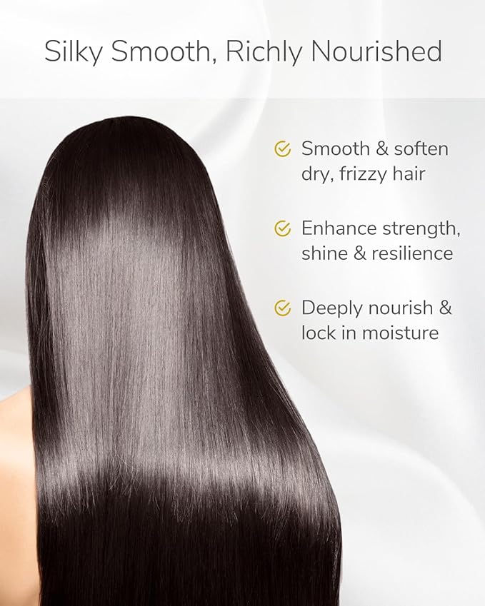SILK THE RICH Shampoo & Conditioner Set, Hydrating & Moisturizing for Dry, Damaged, Color-Treated Hair, Paraben & Sulfate Free, Clean Hair Shampoo & Conditioner for Women & Men, White (8.5 fl oz Each)