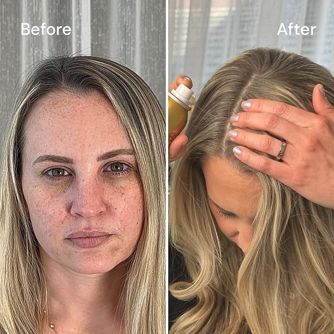 Root Touch Up Powder by Style Edit | Temporary Hair Color for Light Blonde, Dark Roots, Highlights, and Grays | Mineral Infused Concealer for Thinning Hair and Hairline | 0.14 oz.