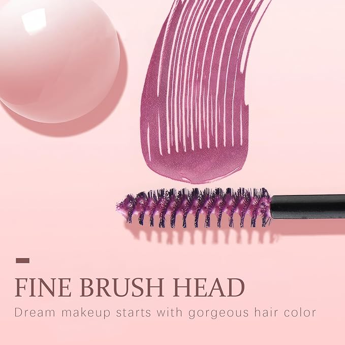 Eshioh Temporary Hair Mascara, 8 Vibrant Colors Temporary Hair Color Dye, Safe Green Formula Hair Mascara, Hair Color for Parties, Halloween, Birthdays, Hair Chalk for Women #shimmer silver