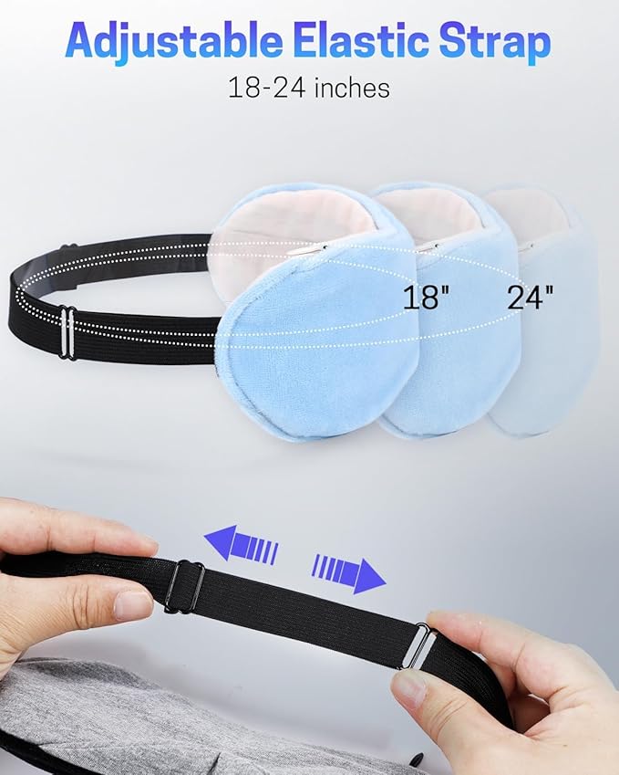 Heated Eye Mask for Dry Eyes, Stye Relief and Improved Sleep - Cordless Rechargeable Warm Compress with Graphene Heating, 3 Temp Settings, Auto Shut-Off, Washable Sleep Mask for Travel
