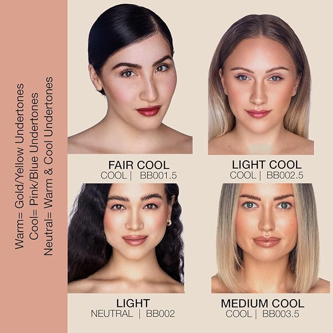 Bellapierre BB Cream SPF 20 – Mineral Sunscreen & Liquid Foundation, Lightweight Face Moisturizer with Buildable Coverage, Matte Finish, Non-Toxic, Paraben-Free, Cruelty-Free – 1.7 oz - Dark