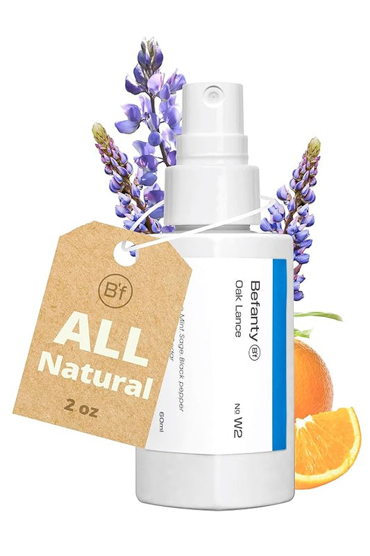 Befanty Natural Spray Deodorant for Women & Men, Aluminum-Free, 24 Hours Odor Protection, Long-Lasting Fragrance Body Mist, Travel Size, Suitable for Sensitive Skin – Oak Lance, 2.0 fl oz