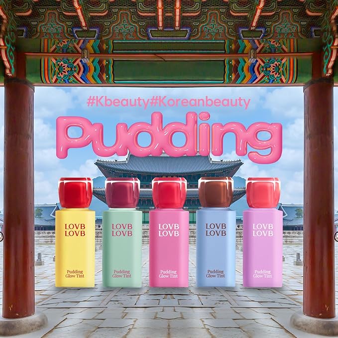 Pudding Glow Korean Lip Tint | Natural Lip Stain | Gloss to Stain | Long-Lasting & Non-Sticky | Lightweight Lip Tint | 0.14 oz. (02 ENDING ROSE)