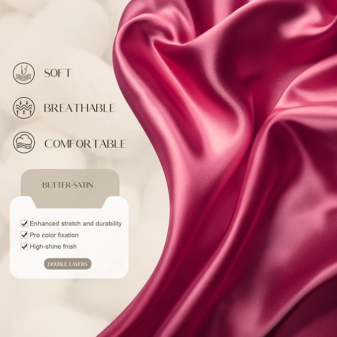 Satin Silk Bonnet for Men & Women, Double Layer Silk Sleep Bonnets, Soft Satin Lined Bonnet for Curly & Natural Hair