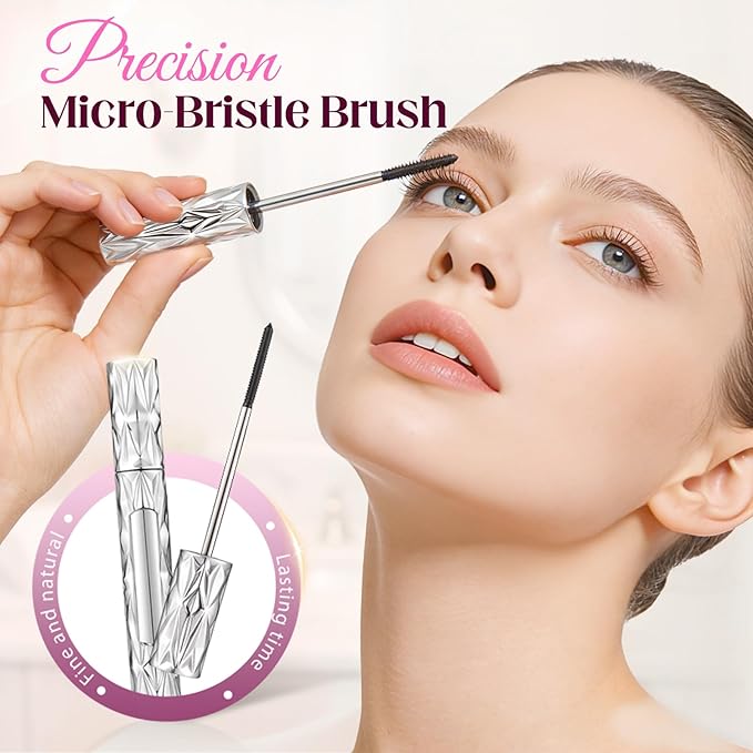 Eyelash Primer, Tubular Eyelash Primer, 2026 New Steel Tube Mascara Primers, Volumizing Mascara for Daily Makeup, Metal Wand Mascara Black for Women(1)