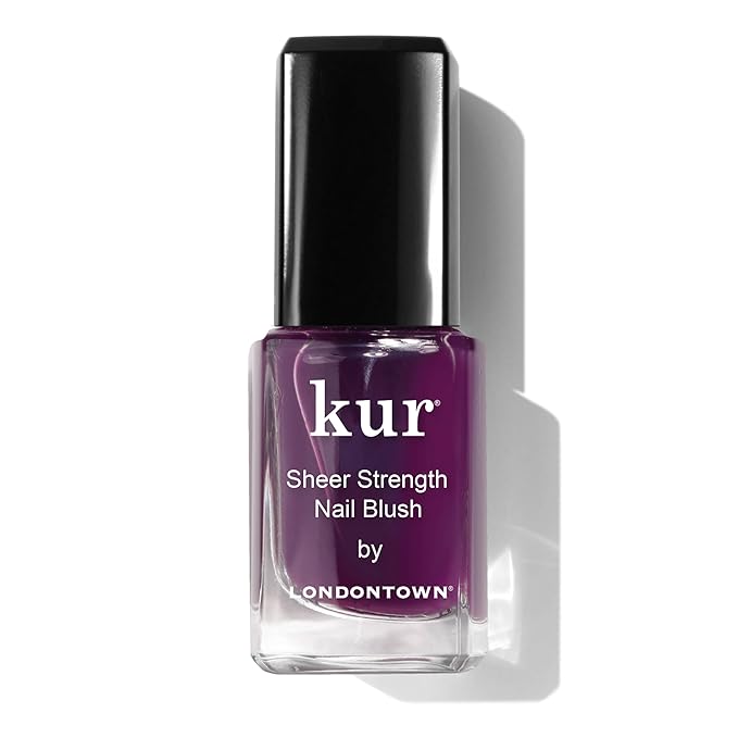 LONDONTOWN Sheer Strength Nail Blush - 2-in-1 Tinted Nail Hardener Strengthening Treatment With Jelly Finish, Concord, 0.40fl oz