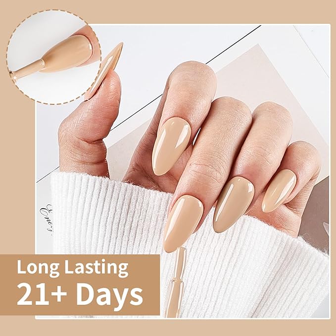 JODSONE French Mocha Gel Nail Polish 10ml LED Gel Polish Light Brown Nail Color Professional Finish Long-Lasting Chip-Resistant Need U V Lamp Curing