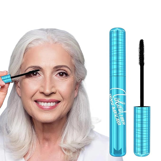 Mascara for Older Women 60 plus, Waterproof Volumizing Mascara for Seniors with Thinning Lashes, Smudge-proof Long Lasting Máscara Black Volume and Length for Sensitive Eyes, Hypoallergenic Mascaras
