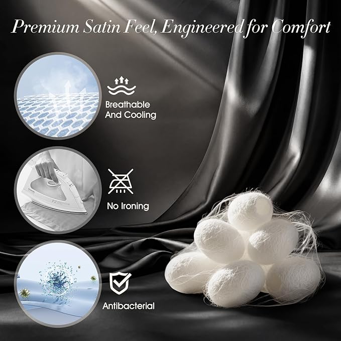 LC-dolida Satin Silk Bonnet for Sleeping Women Men, 2-in-1 Adjustable Hair Bonnet for Curly & Natural with Sleep Mask