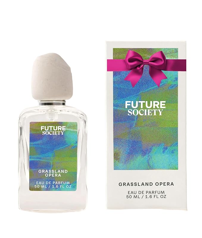 Future Society Grassland Opera Perfume - Rich Green Floral Eau de Parfum with Notes of Sage, Ginger, Ylang Ylang & Sandalwood - Luxury Perfume Inspired by Prairies - Modern Unisex Fragrance - 50ml