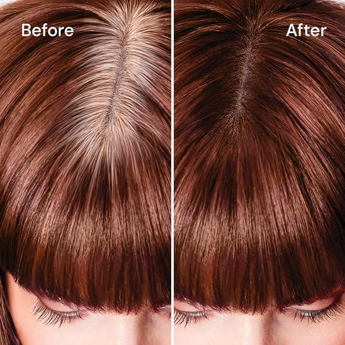 Root Touch Up Powder by Style Edit | Dark Red Hair Color Coverage | Mineral-Infused Hairline Concealer for Grays and Roots | 0.13 oz. Tub
