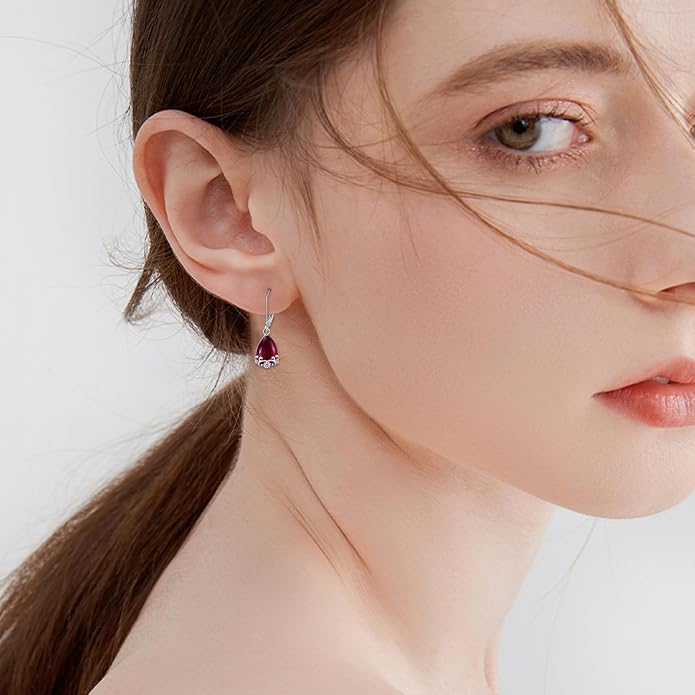 POPLYKE Celtic Filigree Teardrop Drop Dangle Earrings Sterling Silver Leverback Earrings Jewelry for Women