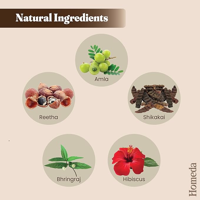 Shudh Online Herbal Hair Mask Powder Combo, Indian Ayurvedic Herbal Powder for Hair Growth (8.8oz, 250g), Bhringraj, Hibiscus, Shikakai, Reetha, Amla Shampoo (1.76oz each)