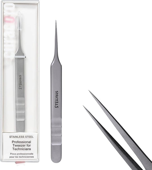 Curacoro EyeLash Tweezers - LashSmith Fine-tipped Lash Application Tool - Straight Isolation Tweezer for Every Lash Set