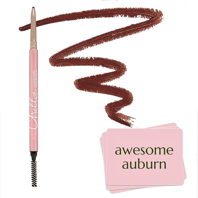 Chella Eyebrow Pencil – Easy-to-Use Brow Definer for Shaping, Filling & Blending – Long-Wear Auburn Eyebrow Pencils for Women with Precise Tip (Auburn)